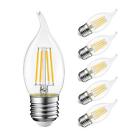 Flame Tip LED Filament Bulb Candelabra E26 Base Dimmable 4.5W (60W Equivalent...
