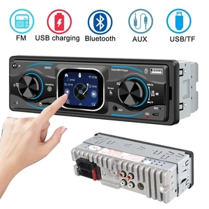 Single 1 Din Car Radio Bluetooth MP3 Player Stereo FM/USB/AUX/In-dash Head Unit - Picture 1 of 11