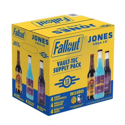 Jones Soda Co. Fallout Vault-Tec Supply Pack,12 液量盎司,12 件 — 第 1/4 张图片