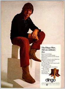 1970 JOE NAMATH DINGO BOOTS Vintage 8"X11" Magazine Ad 1970's HTN38 B - Picture 1 of 1