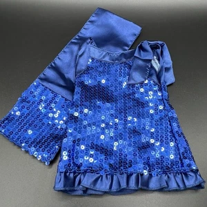 Our Generation 18" Doll: Puttin' on the Glitz Royal Blue Sequin Dress & Scarf - Picture 1 of 4