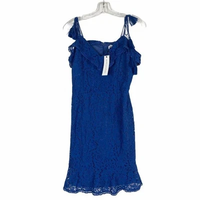 Vestido Anthropologie Azul Mini Encaje 2 Foto 1 de 4