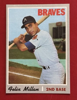Felix Millan 1970 Topps Baseball Card High #710 Atlanta Braves - Image 1 of 2