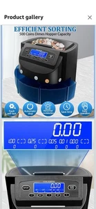 NEU OB XYJBHB ELEKTRONISCHER ELEKTRISCHER WECHSELGELD MÜNZSORTIERER ZÄHLER 270 MÜNZEN/MINUTE - Bild 1 von 7