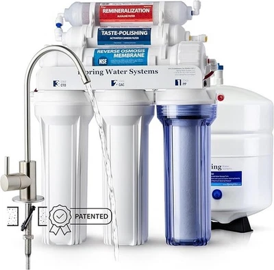 iSpring RCC7AK 6-Stage Reverse Osmosis Water Filter System w/ Alkaline - Image 1 of 4