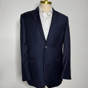 Jos A Bank Wollblazer Tailored Fit Zweiknöpfe Marineblau Herren Größe 40R - Bild 1 von 11