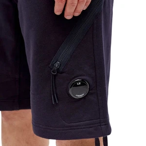 C.P Company Loose Fit Diagonal Raised Fleece Lens Shorts in Navy 888 CP - Picture 1 of 3