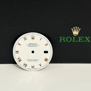 Rolex Datejust Men's 36mm Two Tone White Dial Gold Skinny Roman Numerals 16233 - Picture 1 of 5