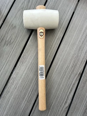 Thor 957W White Head Rubber Mallet Hammer | 90mm Face 1.45kg | Non Marking - Image 1 of 2