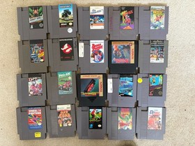 20 Game NES Lot - Donkey Kong 3, Gumshoe, Ghostbusters, etc - All Tested!