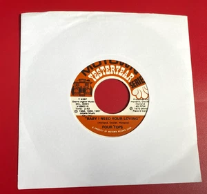 FOUR TOPS Baby I Need Your Loving 1972 US 7" vinyl single Motown 45 record - Picture 1 of 2