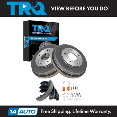 TRQ Rear Brake Shoe & Drum Kit Fits 2003-2007 Honda Accord - Image 1 of 4