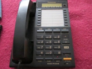 Panasonic telephone handset 2 line two line black KX-T3175-B Office Home - Zdjęcie 1 z 19