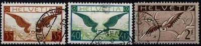 1929 Suiza Correo Aéreo Símbolos 3 Val. Usados MF108692 - Imagen 1 de 2