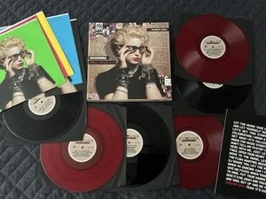 Madonna Finally Enough Love Vinyl 6 LP Red And Black Color EX COMPLETE - Picture 1 of 12