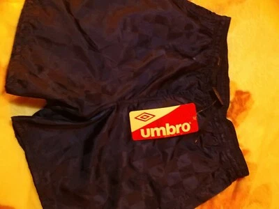 Vintage UMBRO Blue Shiny check Shorts Size Youth XL Soccer / Running Nylon - Image 1 of 4