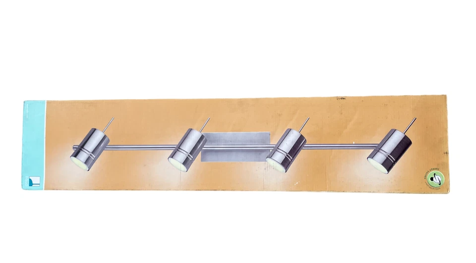 Barra 4 Faretti Luci Orientabili Lampadario a Soffitto Cromato Eglo Formia GU10 - Immagine 1 di 4