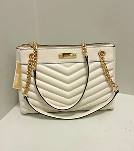 Bolso de hombro Michael Kors Whitney mediano con correa de cadena (crema claro) - Imagen 1 de 16