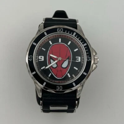 Marvel SPD1415 Spider-Man Analog Watch with Black Silicone Band - Image 1 of 3