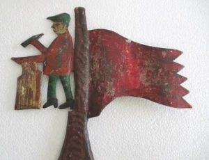 ANTIQUE VINTAGE TIN IRON SMITH WEATHER VANE . UNUSUAL WEATHERVANE - Picture 1 of 7