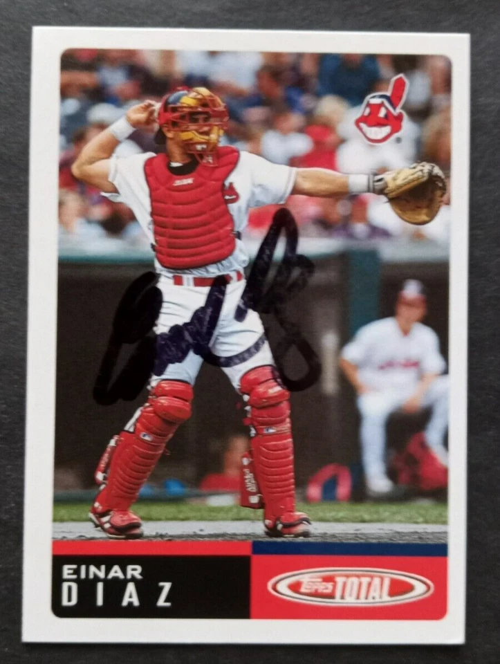 2002 Topps (Total) SIGNED: Einar Diaz, INDIANS #908 - Image 1 of 1