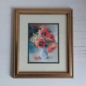 Adelene Fletcher Poppies Art Print Framed Glazed Floral Print Wall Hanging - Picture 1 of 24
