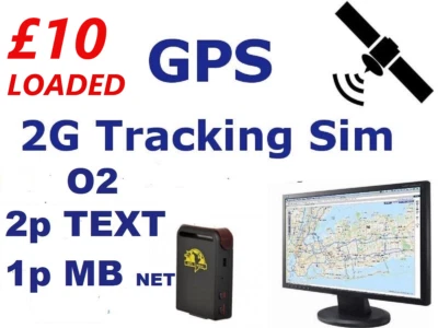 2G Sim Card for GPS Tracking Device Tracker GSM Car Pet Child WE LOAD £10 CREDIT