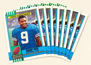 (8) Rodney Peete 1990 Topps Football Super Rookie quasi nuovo RC lotto #351 - Foto 1 di 2