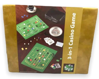 3-in-1 Casino Game Set – Blackjack, Roulette & Board Game – Gift Wrapped - Image 1 of 4