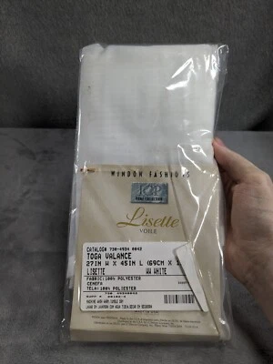 Painel cortina cortina cortina branca vintage JC Penney Lissette 27 x 45 - Imagem 1 de 2