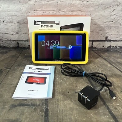 🌎 Tablet Linsay F-7XHD Android, Negra, Estuche Amarillo Foto 1 de 4