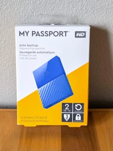 WD My Passport 2TB Portable External Hard Drive - WDBS4B0020BBL-WESN - Open Box - Picture 1 of 7