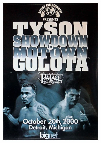 VINTAGE ORIGINAL MIKE TYSON vs. ANDREW GOLOTA ON-SITE BOXING FIGHT POSTER Cover
