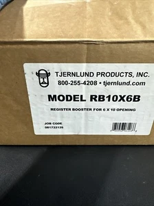 Tjernlund Duct Booster Register Booster 6 in x 10 in Fan Register Brown RB10X6B - Picture 1 of 11