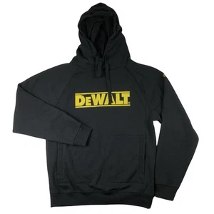 DEWALT Logan Heavy Duty Hoodie Mens Large Black Pullover Hooded Sweatshirt - Picture 1 of 7