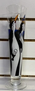 Ritzenhoff 10" Pilsner Beer Glass Artist Iti Janz Penguin Party Design Vintage - Picture 1 of 8