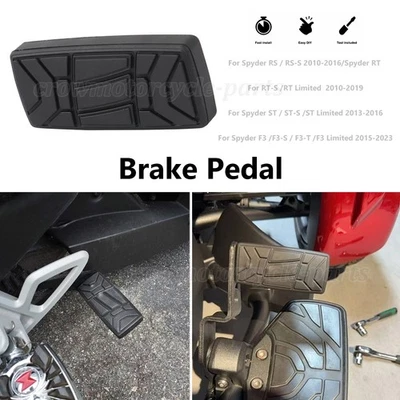 Black Brake Foot Rest Pedal Pad For Can-Am Spyder RT/RT-S/RT Limited 2010-2019 — 第 1/4 张图片