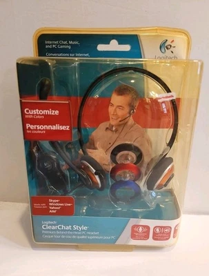 Logitech ClearChat Style Premium Behind the Head PC Headset New Sealed Vtg - Image 1 of 4