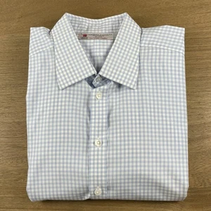 Turnbull & Asser Dress Shirt Men 18 46 (2XLT) Plaid Check Sea Island French Cuff - Picture 1 of 7