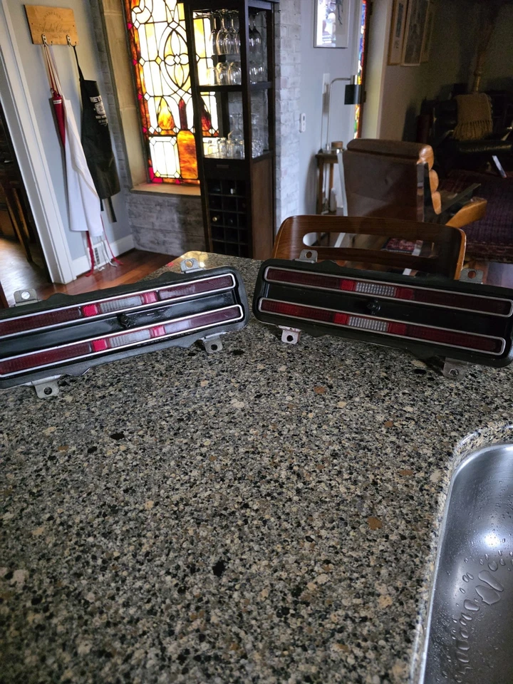 Par de conjuntos de luces traseras originales de fábrica Pontiac Firebird 1967-1968 GM OEM Foto 1 de 3