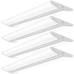 72W 4FT LED Wraparound Office Light, Ultra Slim LED Garage Shop Lights Flush ... - Picture 1 of 8