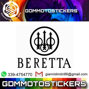 Adesivo PRESPAZIATO BERETTA ARMI logo + scritta - Picture 1 of 19
