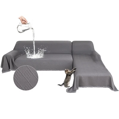 Waterproof L Shaped Sectional Couch Covers Blanket 2 Piece Sectional Sofa Cov... - Imagem 1 de 4