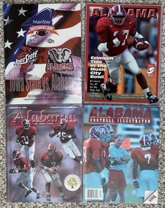 Menge 4 Alabama Crimson Tide Fußball Spieltag Programme illustriert - Bild 1 von 2