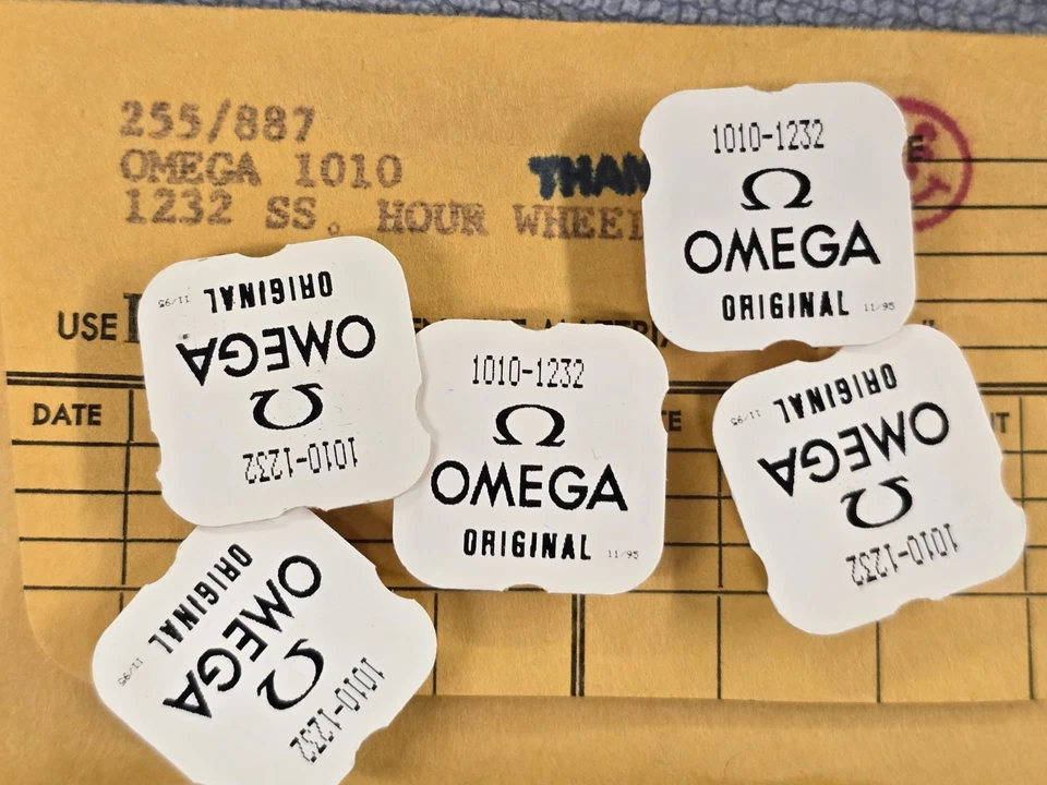 5 x New OMEGA 1010 1232 Automatic Wristwatch SS Hour Wheel 255/887 - Image 1 of 1