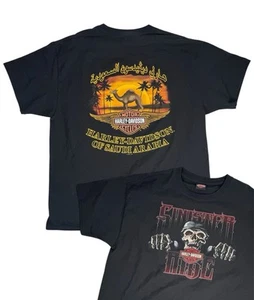 Vintage Harley Davidson Shirt Size Saudi Arabia Camel Beefy-T Sinister Ride XL - Picture 1 of 11