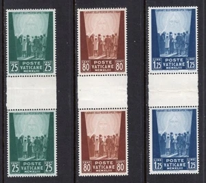 Vatican 1944 War Victims Set in Gutter Pairs MNH #84-86 - Afbeelding 1 van 1
