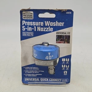 Harbor Freight 5 n 1 Pressure Washer Nozzle Universal Fit Quick Connect 3300 PSI - Picture 1 of 12