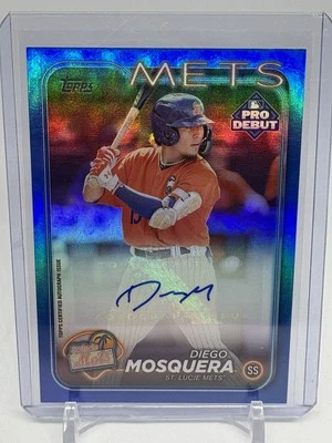 2024 Topps Pro Debut Diego Mosquera Blue Foil Auto /150 (E148) - Image 1 of 3