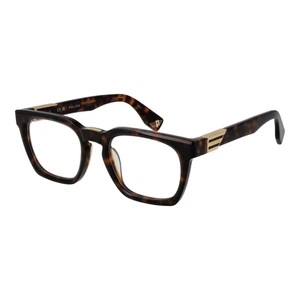 Police Eyeglasses Frames VPLN64 0706 Brown Square Full-Rim 53mm Men - Picture 1 of 3